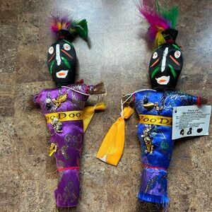 New Orleans Voodoo Dolls with Feathers